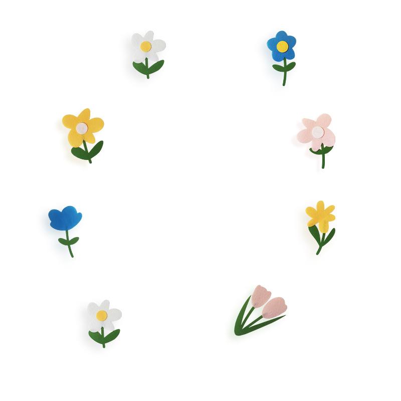 Filz Süße Blume Wandaufkleber Kindergeburtstagsparty Klassenzimmer Dekoration Hintergrund Requisiten