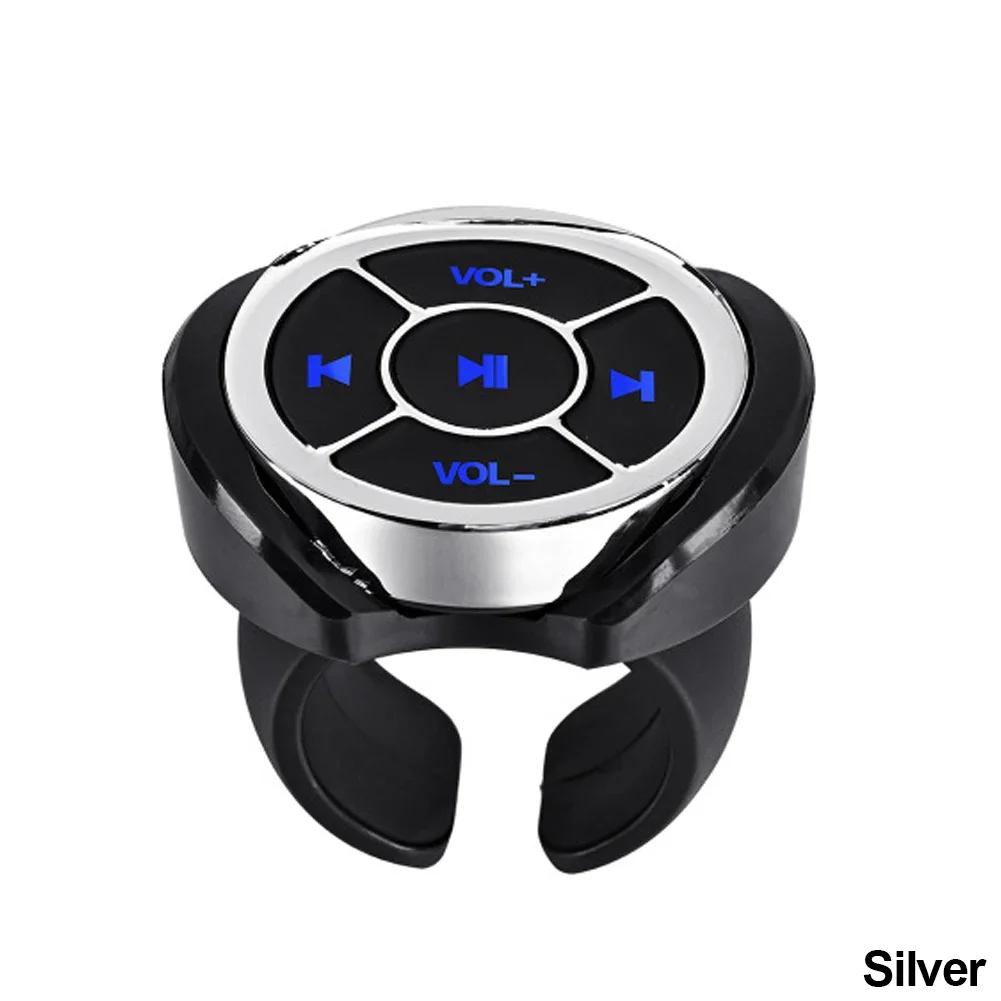 Wireless Bluetooth Media Remote Controller Car Motorcycle Bike Steering Wheel MP3 Music Play Controller For IOS Android Phone