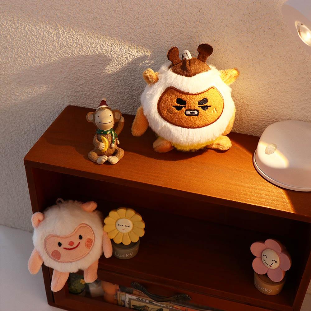 Dongdong Sheep Little Sheep Plush Keychain Bee Sheep Dongdong Sheep Plush Keyring  Kids Gift