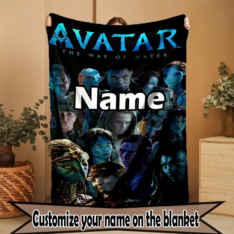 Custom Name Personalized Avatar Print Blanket, Home Decor, Bedroom, Sofa, Camping, Couch, Gifts for Birthday Christmas