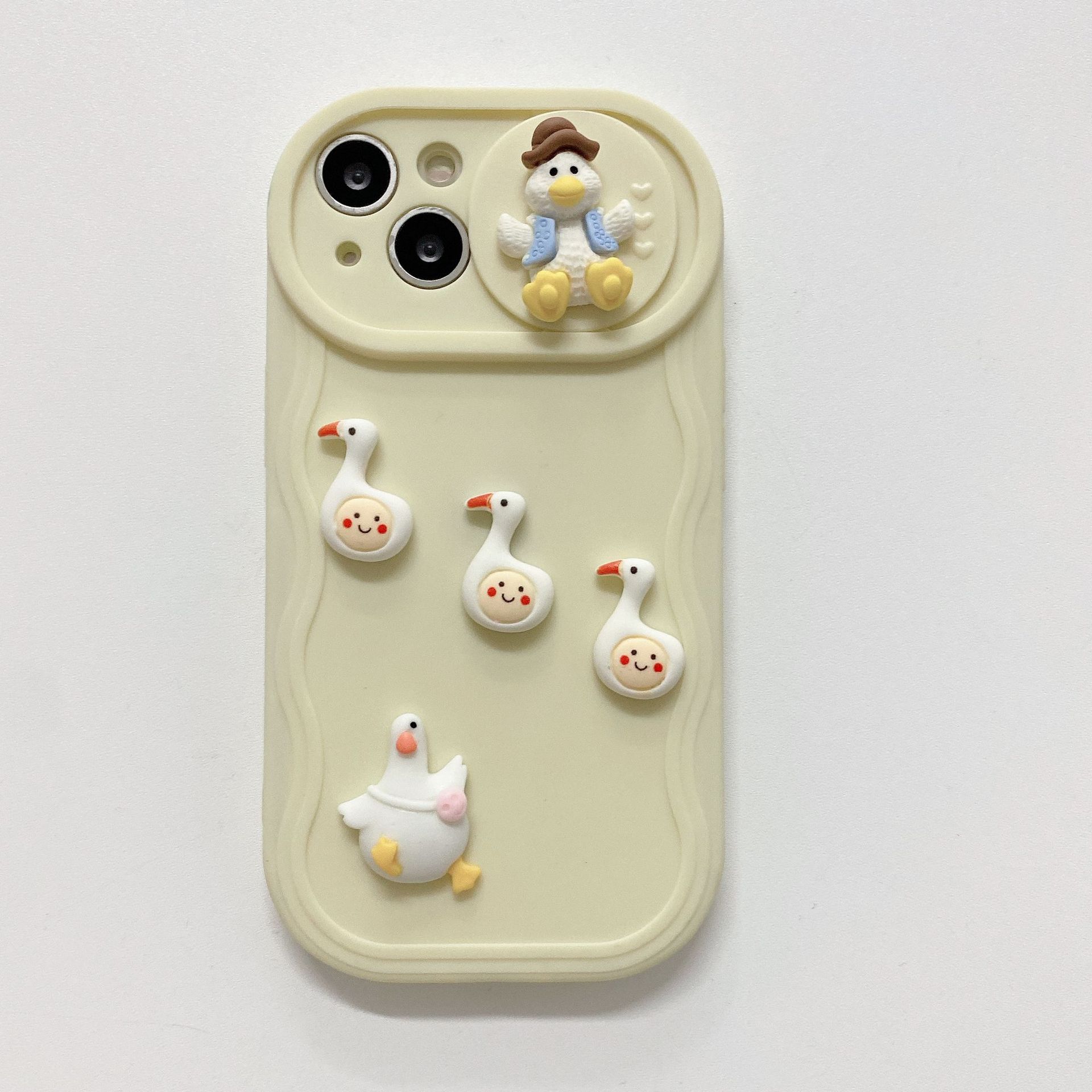 

Wavy Push Windows Suitable for Apple 15 Sliding Windows DIY Duck Soft Shell IPhoneX 16 14 Soft Shell Mobile Phone Case iPhone16PROMAX