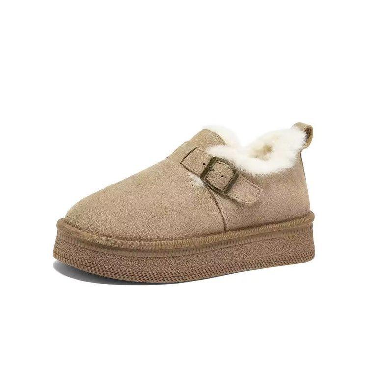 Winter Thick-soled Snow Boots Large Cotton Extra Thick Outer Wear Birkenstocks Piled Thickened Warm Cotton Shoes