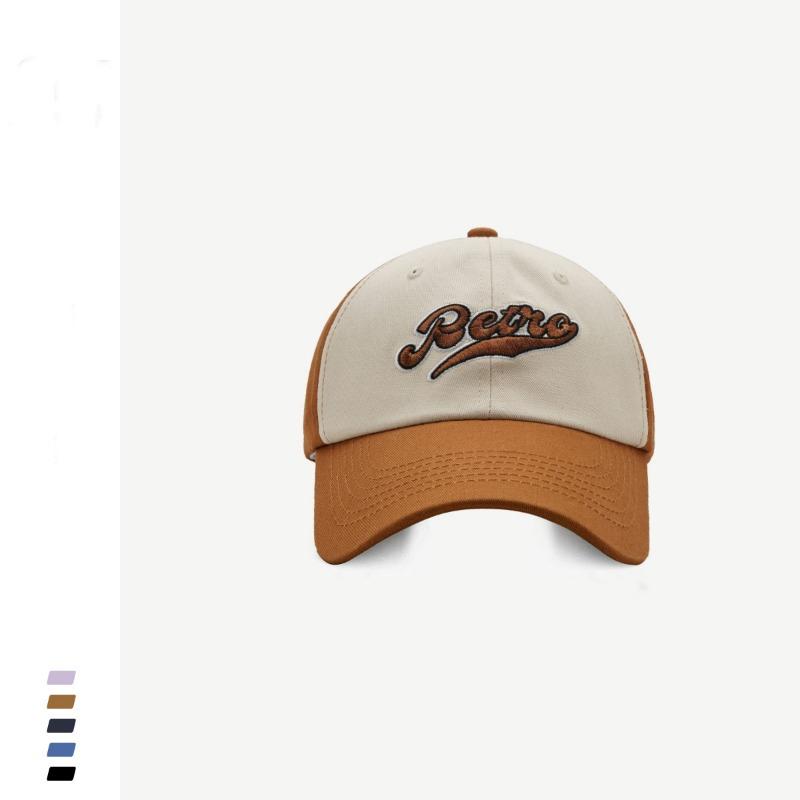 

Street fashion contrasting color splicing baseball cap women s spring and summer sunshade versatile embroidery cap men Adjustable верблюд