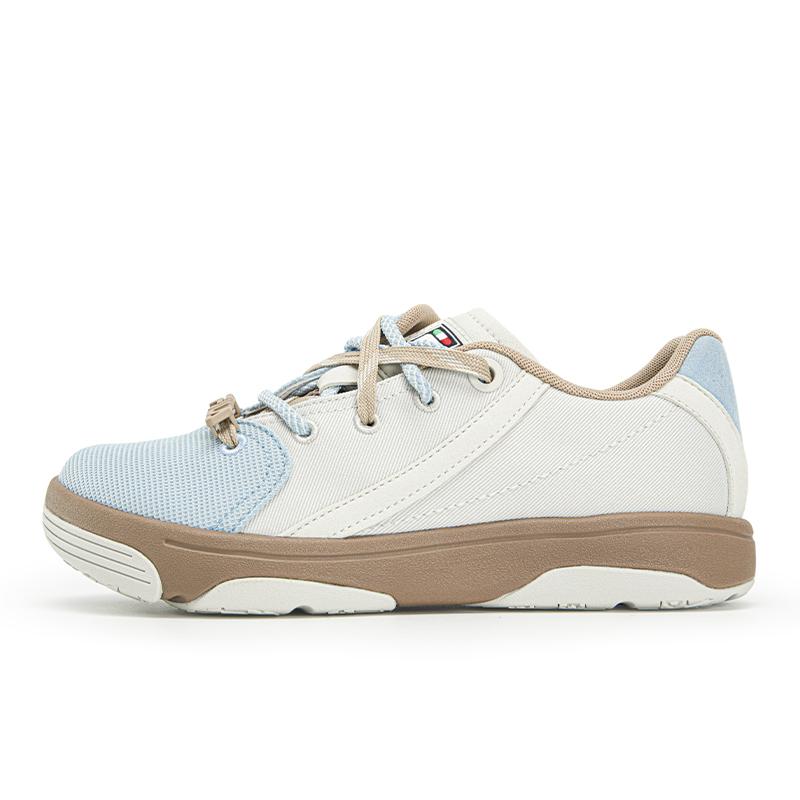 FILA PURE Skateboard Shoes Women s Low Top White Agate Gray/Sky Blue F12W633203FWS 35.5