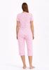 Women's Pajamas XL Viscose Short Sleeve 3/4 Length Pants Soft Nice Delicate