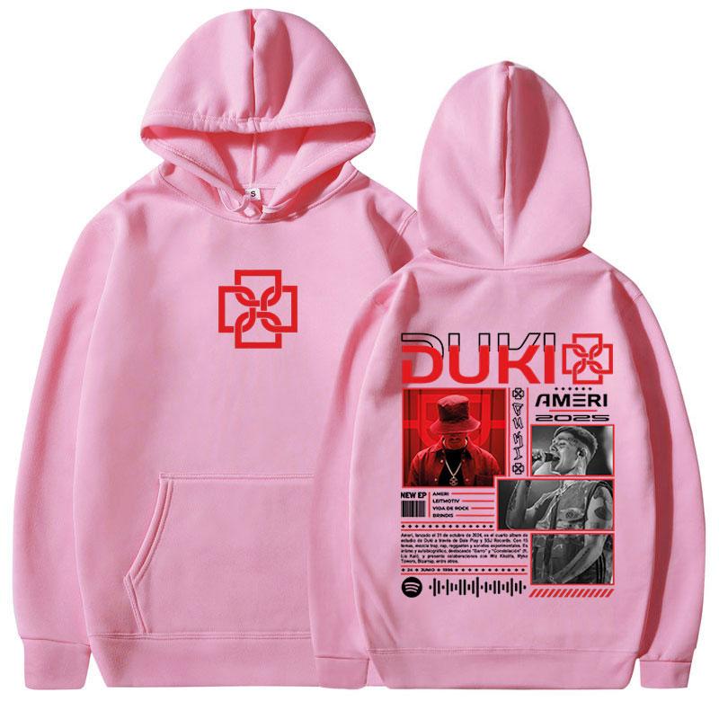 Rapper Duki Ameri World Tour  Hoodies Men's Women Fleece Casual Oversized Sweatshirt Fashion Hip Hop Long Sleeve Pullovers
