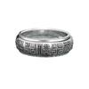 Sterling Silver Blessings Rotating Ring, Unisex Fu Character Enamel Design, Chinese Style Finger Ring, Creative Niche Design