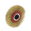 Wire Brush Wheel 125mm Round Brass Plated Steel Wire Brush Wheel Copper Plated Stainless Steel Brush For Bench Grinder Tool Part