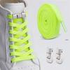 Ein-Knopf-Schnürsenkel ohne Binden, Schnellverschluss Faulenzer-Schnürsenkel, Strapazierfähige elastische Ersatzschnüre für Sneaker & Freizeitschuhe 1 Paar/2 Paare