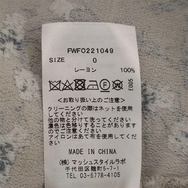 FRAY I.D Viscose Flower Print Five-quarter Sleeve One Piece FWFO221049 Women Used