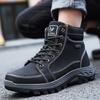 Men Hiking Shoes Mountain Desert Climbing Shoes High Quality Sneakers Platform Plush Outdoor High Top Shoes Trekking Boots 39-48