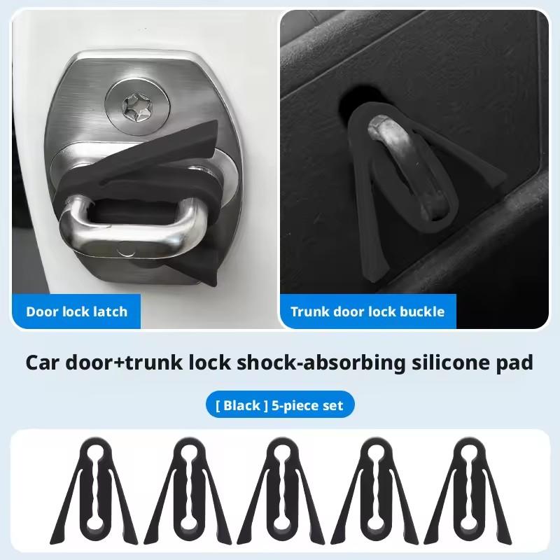 Silicone Car Door Latch Covers 4 Piece Shock Absorption Pad Noise Reduction Car Silicone Door Latch Protective Cover for Suv