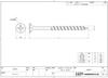 DAIDOHANT Stainless Steel Coarse Thread Screws Diameter X 125mm 45861 (Trumpet Head/Partial Thread) [SUS410] (Nominal D) 5.1 (Length L1) (120 Pieces)