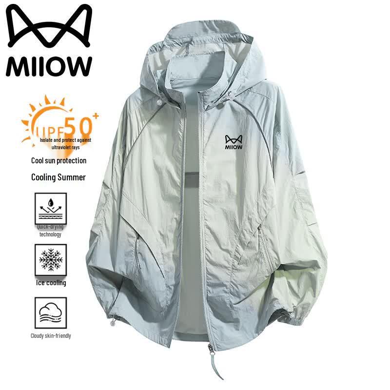 MiiOW Men s Lightweight Hooded Sun Protection Jacket L