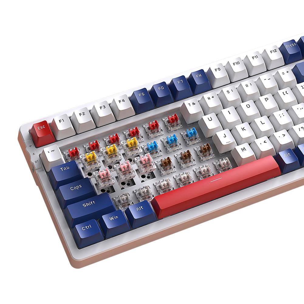 K98 Hot Swap Mechanical Keyboard 100Keys Anti-Ghosting Keyboard RGB Backlight Type-C Wired Gaming Keyboard for PC Desktop Gamer
