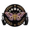 Korean Style Cartoon Print Crossbody Bag, Versatile Round Shoulder Bag for Women and Students, Customizable Design.