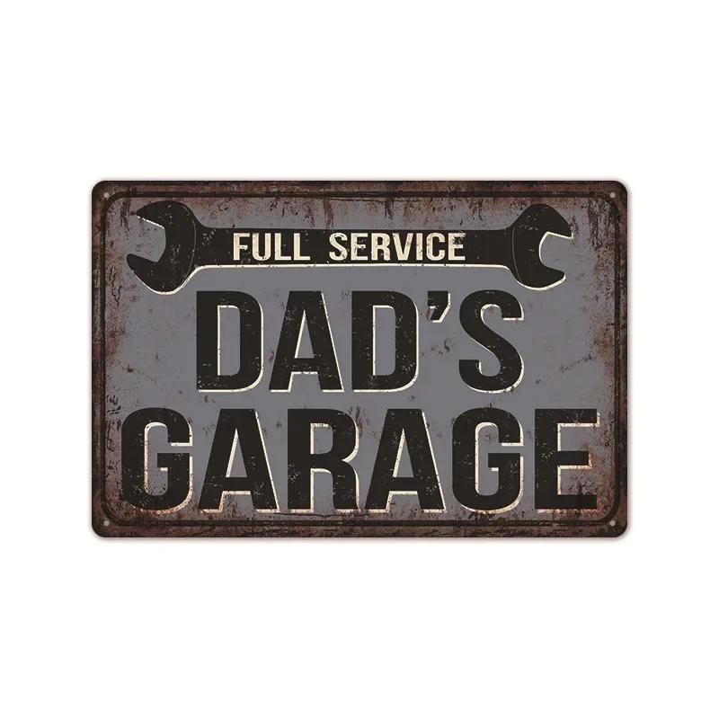 Garage Car Signs Vintage Metal Tin Sign Decor Repairing Car Tools Decorative Wall Plate Iron Crafts Tinplate Poster Rust Plaq