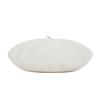 VARZAR Cursive Logo Wool Beret Ivory