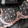 European & American Cross-Border Women's Sexy Bra Set with Card Pattern Embroidery, Transparent Lace, and Underwire Push-Up Design.