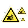 5Pc PVC Warning Signs Sticker Logo Security Safety Labels Water-Resistant Oil-Proof Warning Tag Wall Machine Sticker 25/50/100mm
