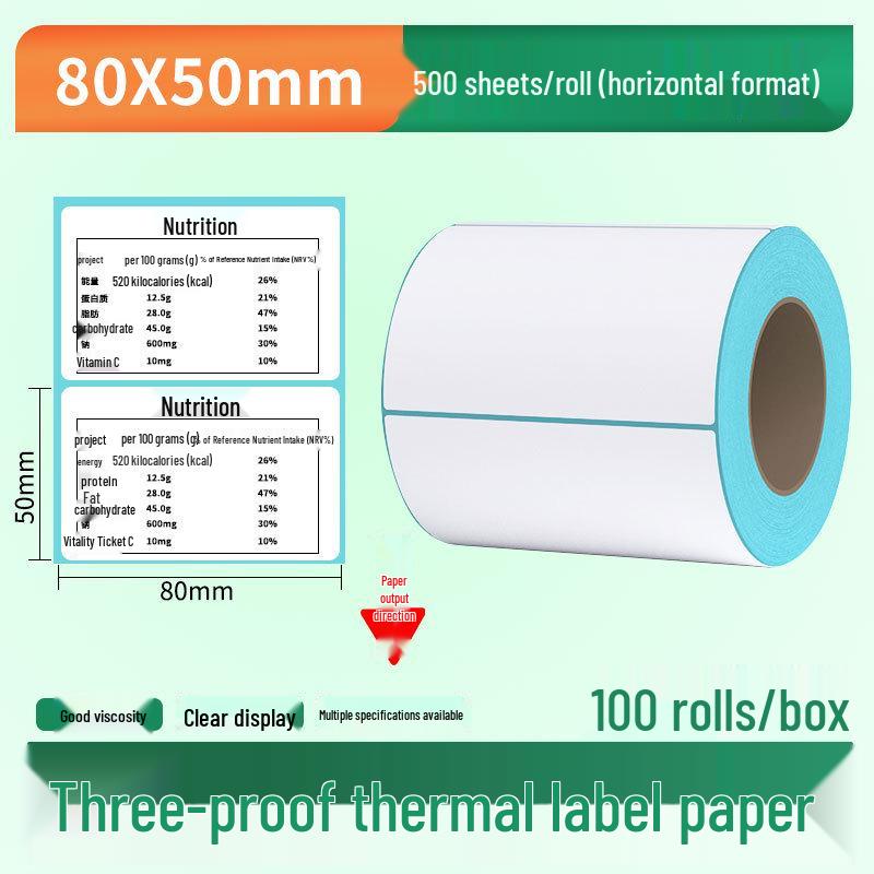 Waterproof Thermal Label Paper for Logistics, Retail, and Hospital Barcode Printing