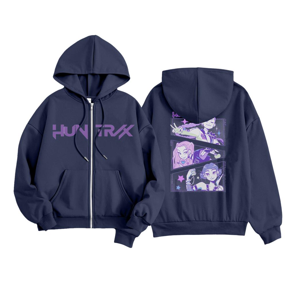 Kids Fashion Women's Lightweight Long Sleeve Zipper Hoodie Printed Hoodie With Pockets