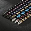 Chunky Stainless Steel Biker Bracelet For Men Women Hip Hop Inlaid Stone Bicycle Chain Bracelet High Quality Party Jewelry Gift