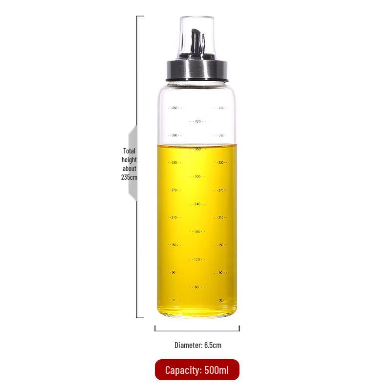 UOSU 500ml Glass Oil & Vinegar Dispenser Bottles (2-Pack)