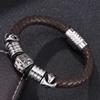 Leather Brown Men Bracelet Fashion Male Vintage Accessories Charm Bracelet Men Jewelry