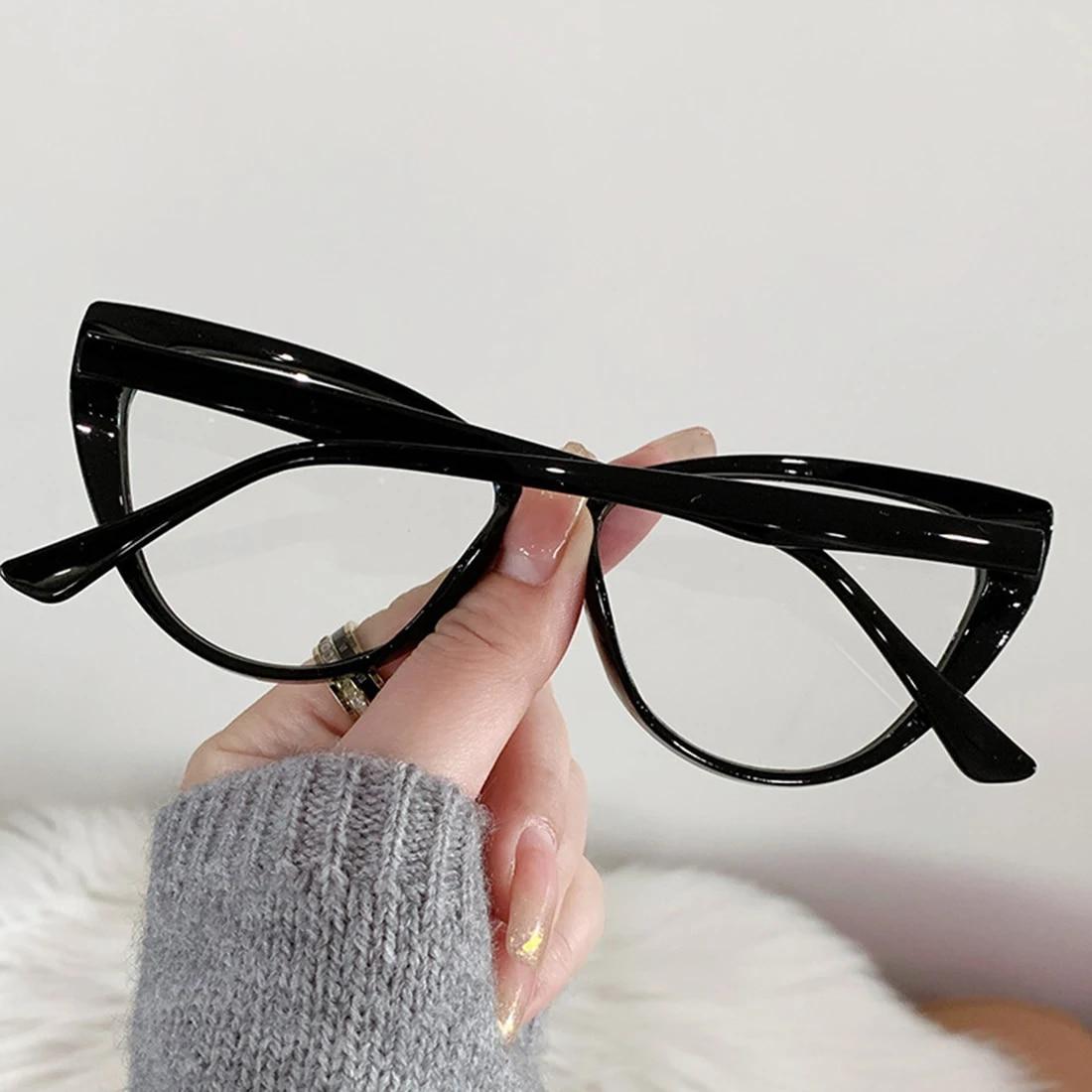 

Модные Ретро женские очки кошачий глаз с защитой от синего света, винтажные треугольные металлические оправы, антирадиационные очки для защиты глаз, женские