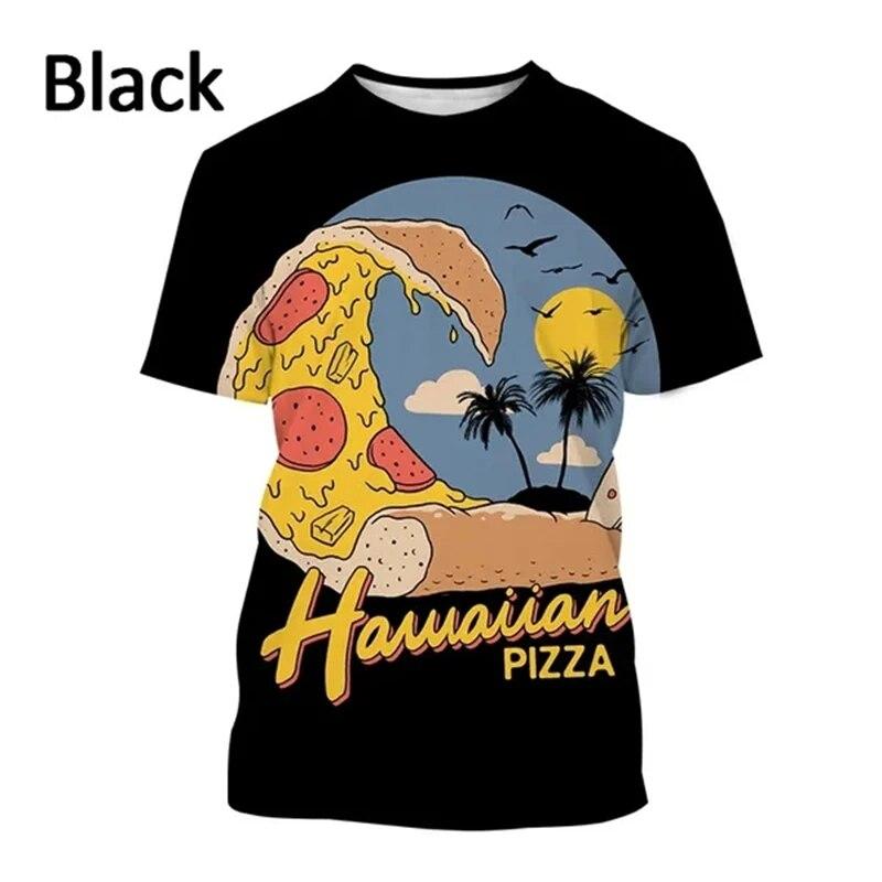 Funny New Pizza 3D Printed T Shirt Men Women Chilren Casual Delicious Food Graphic Harajuku Style Streetwear Top Tees Tshirt