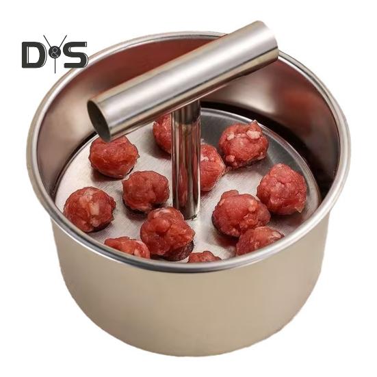 Stainless Steel Meatball Maker 6/12 Balls Manual Meat Baller Machine Kitchen Extruded Meatball Making Press Easy Clean Meatball Making Tool for