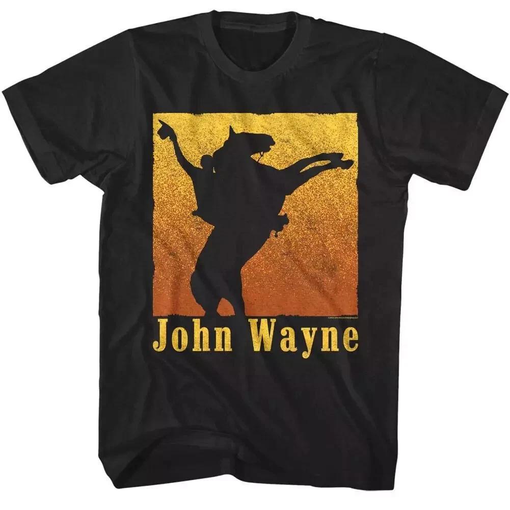 John Wayne Rides Into Sunset Mens T Shirt Fashion Trend Y2K Men Clothing T Shirts S