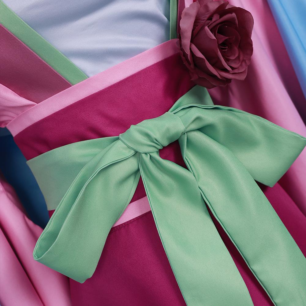 Ροζ Φόρεμα Αρχαίου Στυλ Αποθηκάριος Ημερολόγια Γυναικείο Κοστούμι Cosplay (Πλήρες σετ)