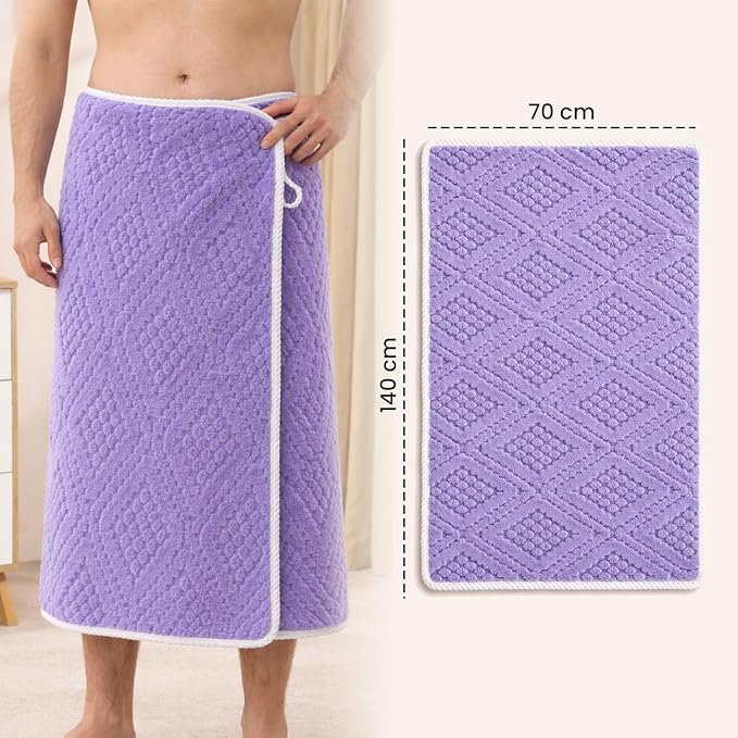 Microfiber Towels for Bath-Jacquard Bath Towel for Men and Women-Soft Coral Fleece Towel with Hook 400 GSM Quick
