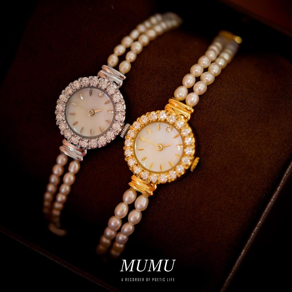Japanese M family's same seawater pearl natural mother of pearl watch, high-end luxury ladies' quartz watch