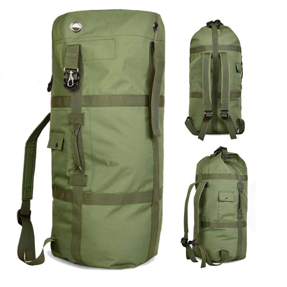 80L taktický kempingový batoh pro muže, turistická taška, venkovní sportovní cestovní vědro, kulatý trekkingový batoh pro muže, cestovní trekkingové tašky