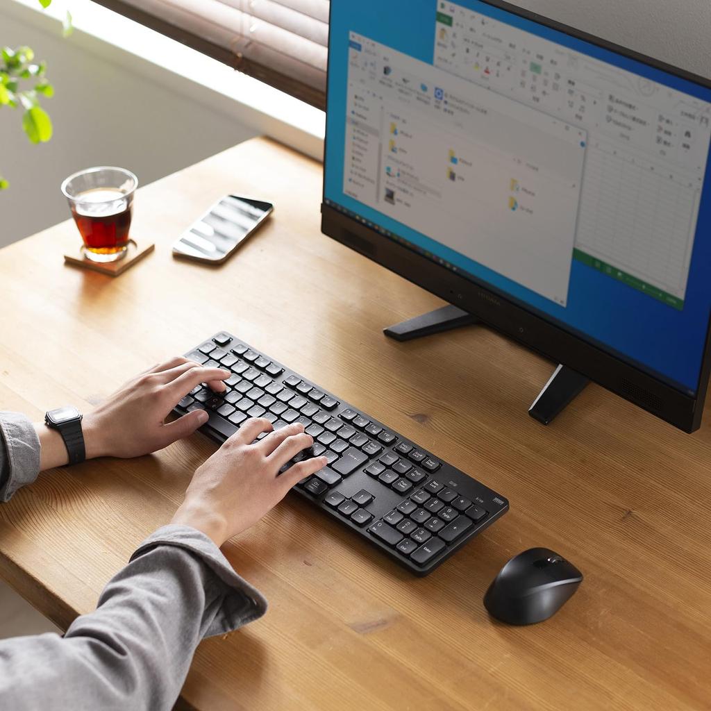 Sanwa Supply Silent Bluetooth Keyboard with Numeric Keypad SKB-BT37BK