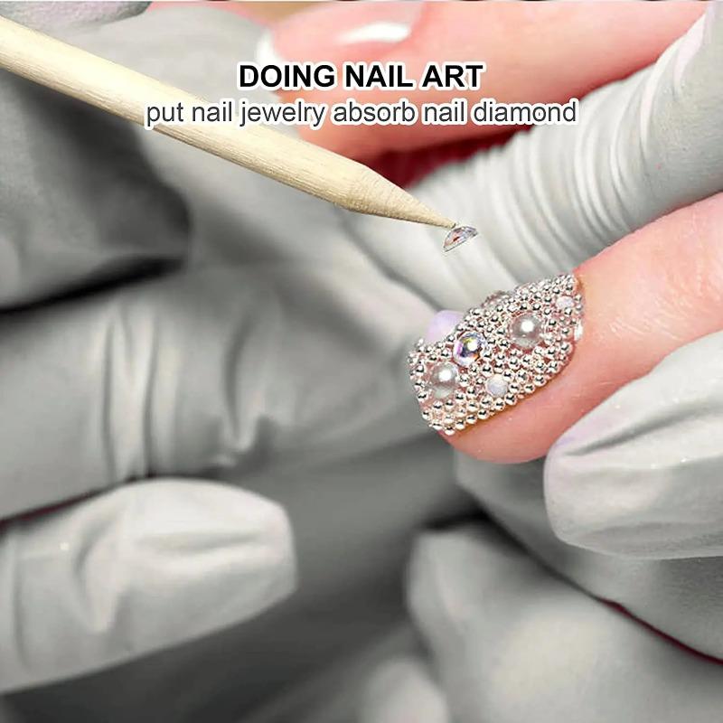 100pcs Nail Art Orange Wood Sticks Cuticle Pusher Remover Manicure Pedicure Salon Home Practical Beauty Care Tool Accessory