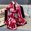 Women 180*90cm Fashion Beautiful Soft Silk Scarves Female Lady Shawl Hijab Wrap Foulard Bandanna Muffler Beach Pareo