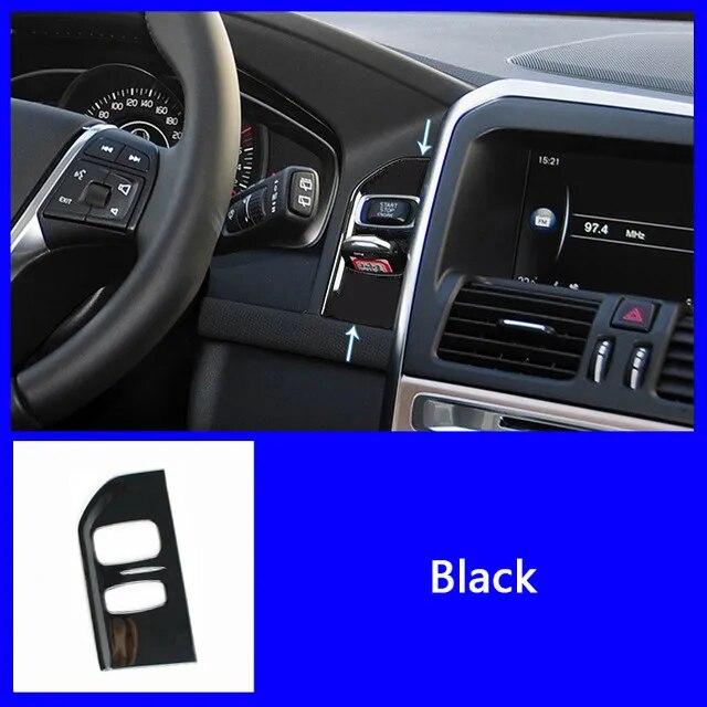 

Стайлинг автомобиля, декоративная панель с замочной скважиной, накладка для Volvo XC60 2012-2017, LHD, интерьер из нержавеющей стали, автомобильные аксессуары чёрный