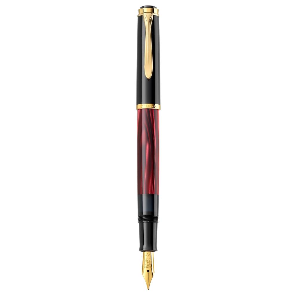 Pelikan EF Extra Fine Classic Red Marble Fountain Pen M200 Limited Edition Officially Imported