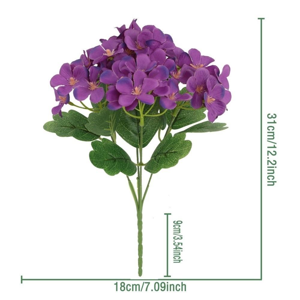 

Silk Cloth Foam Flower Bouquet DIY Floral Materials Simulation Flowers Photography Props фіолетовий