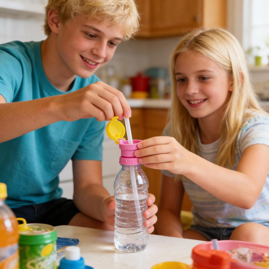 2 in1 Portable Leak-Proof Water Bottle Toppers With straw Universal Drinking Caps Reusable Bottle Lids for Juice Home Outdoor