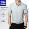 ROMON Men's Short Sleeve Wrinkle-Free Business Casual Shirt