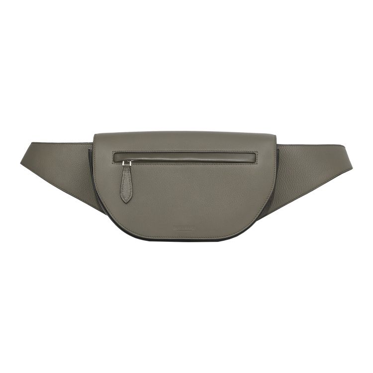Burberry Olympia Grain Calfskin Waist Bag Chest Bag Crossbody Bag Small Men bags Willow-Green Black 80437011