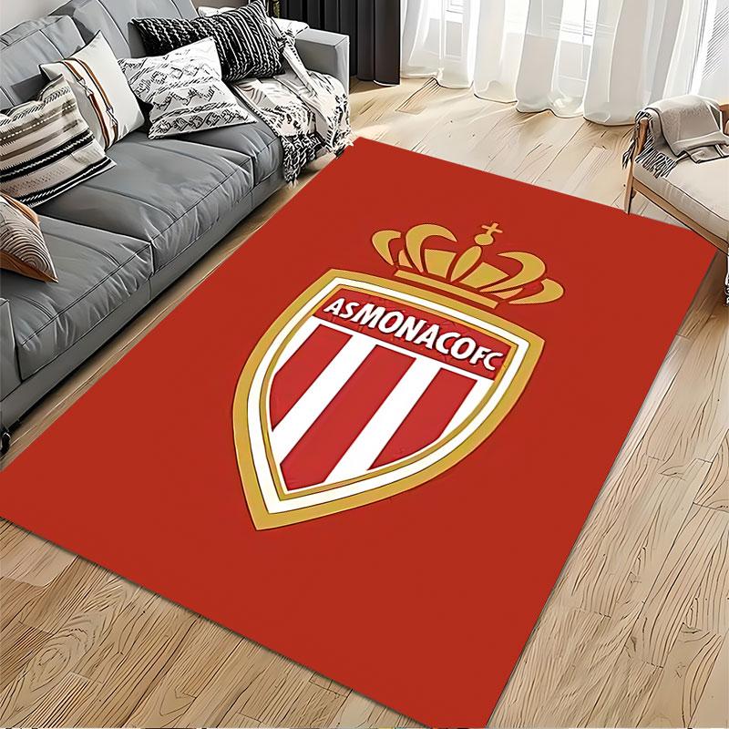Red Carpet with AS Monaco Logo suitable as a non-slip mat for the living room or bedroom sofa