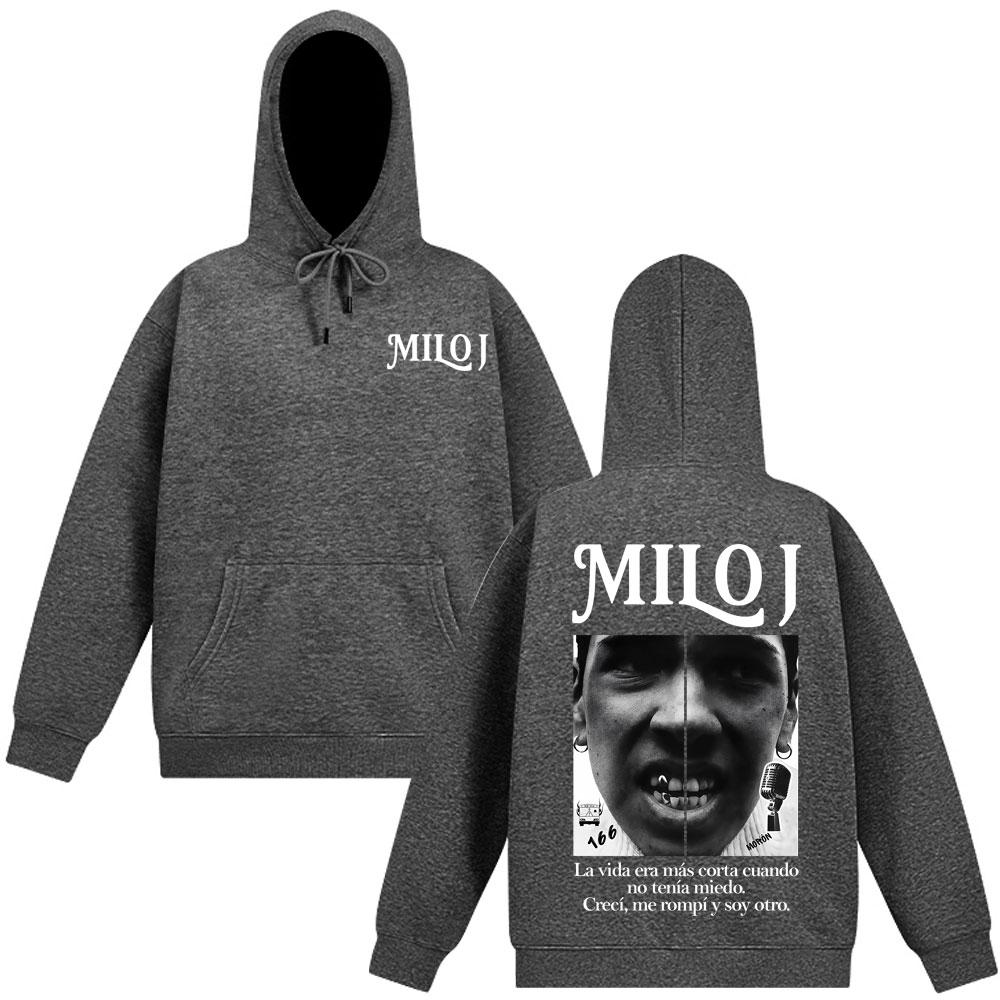 Rapper Milo J Vintage Grafische Hoodie Mannen Vrouwen Mode Hip-hop Pullover Lange Mouwen Casual Harajuku Hoge Kwaliteit Sweatshirts