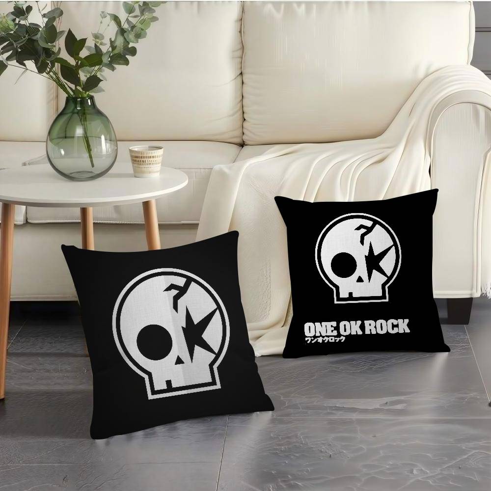 One Ok Rock Logo Pillow Cover Design Cushion Cover Decor Holiday Decorati