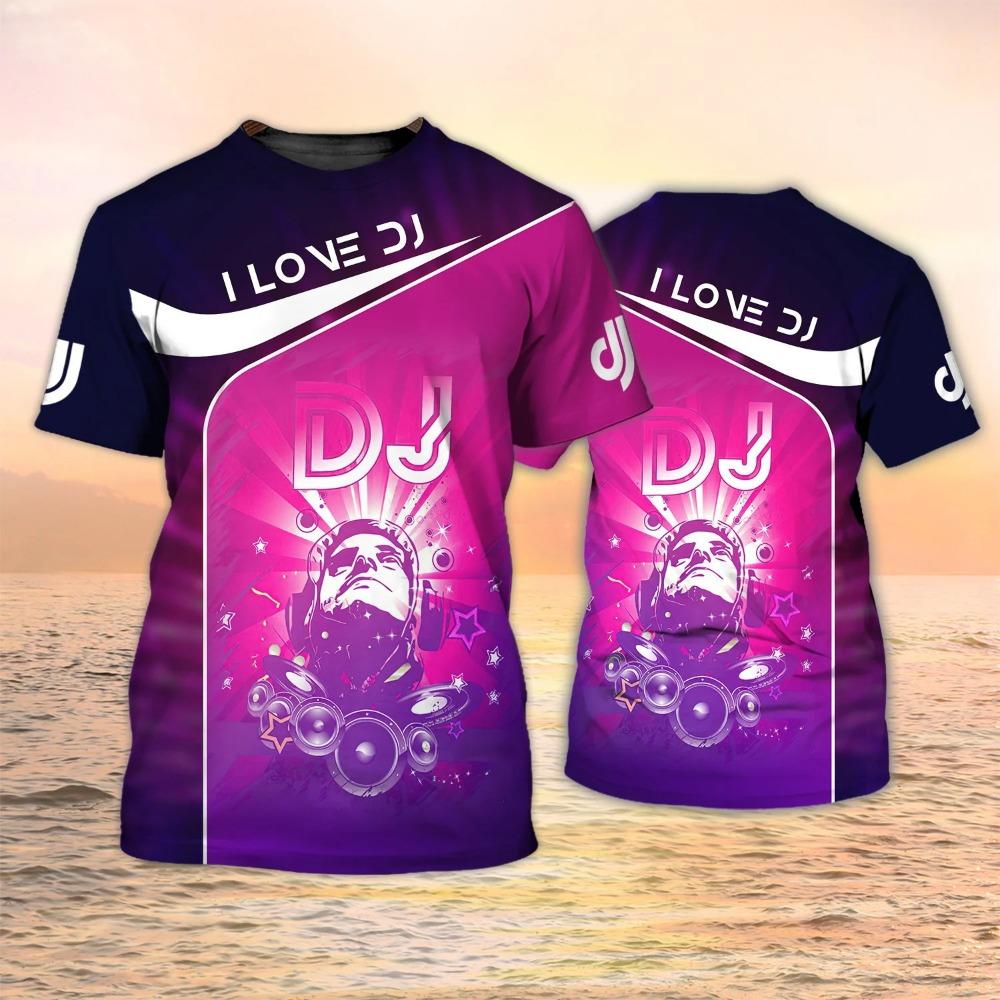 Mode DJ Rockmusik T-Shirt für Männer Street Trend Hip Hop Harajuku Kurzarm Freizeit Rundhalsausschnitt Übergroßes T-Shirt Sommer T-Shirts